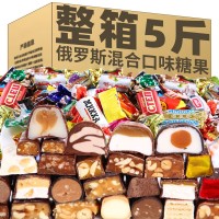 俄罗斯进口夹心巧克力糖榛子什锦混合糖果花生果仁零食品喜糖年货   1袋