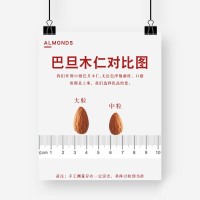 巴旦木仁500g原味生熟大杏仁片去壳巴坦木坚果烘焙扁桃仁整箱批发   1斤