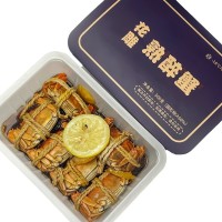 花雕大闸蟹500g6只全母1两熟醉蟹即食海鲜熟零食生腌老卤大闸螃蟹
